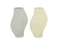 LUXX NORDIC GREEN VASE SWIRL ASS 12X12X15CM