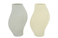 LUXX NORDIC GREEN VASE SWIRL ASS 18X18X30CM