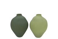 LUXX MAJESTIC GREEN VASE ORGANIC ASS 17X17X23CM