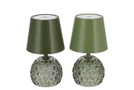 LUCE MAJESTIC GREEN GLASS GLOBE LED ASS 11X11X20CM