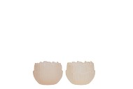 COCO COZY SAND CANDLE HOLDER BOWL ASS 9X9X6CM