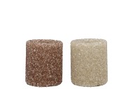 LEXIE COZY SAND CANDLE HOLDER STRAIGHT ASS 8X8X10CM