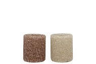 LEXIE COZY SAND CANDLE HOLDER STRAIGHT ASS 7X7X7CM