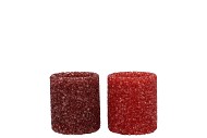 LEXIE JOLLY RED CANDLE HOLDER STRAIGHT ASS 7X7X7CM