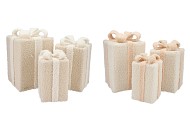 SPARKLE GIFTBOX COZY SAND TEDDY LED S/3 15X25/20X35/25X42CM