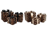 SPARKLE GIFTBOX LEOPARD LED S/3 15X18/20X23/25X28CM