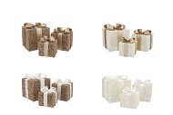 SPARKLE GIFTBOX COZY GOLD LED S/3 10X11/13X13/15X17CM