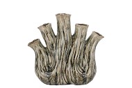AGLIO GREEN ACTIVE GLAZE VASE OVAL 25X11X24CM