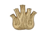 AGLIO GOLD  VASE OVAL 25X11X24CM