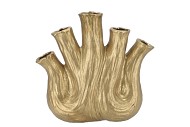 AGLIO GOLD VASE OVAL 36X17X33CM