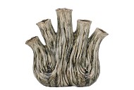 AGLIO GREEN ACTIVE GLAZE VASE OVAL 36X17X33CM