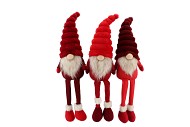 GNOME JOLLY RED TEDDY ASS 18X12X60CM