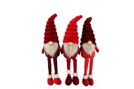 GNOME JOLLY RED TEDDY ASS 15X10X40CM