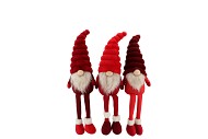 GNOME JOLLY RED TEDDY ASS 10X7X30CM