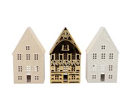 JOLIE COZY GOLD HOUSE T-LIGHT ASS 10X8X19CM