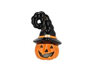 JOLIE SCOTTISH ORANGE PUMPKIN HAT LED LIGHT 9X8X14CM
