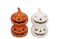 JOLIE SCOTTISH ORANGE PUMPKIN LED LIGHT 9X9X15CM NM