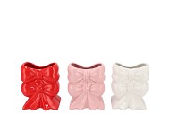 FABY JOLLY PINK VASE BOW WIDE ASS 14X12X16CM
