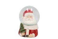 GLOWY JOLLY RED SNOWGLOBE 10X10X14CM
