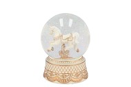 GLOWY COZY GOLD BIG SNOWGLOBE 12X12X18CM