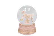 GLOWY JOLLY PINK BIG SNOWGLOBE 12X12X18CM
