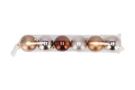 DECO UNBREAKABLE AMBER BALL S/6 70MM NM