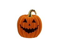 AUTUMN FLOCK SCOTTISH SPICE PUMPKIN FACE LED 13X13X14CM