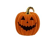 AUTUMN FLOCK SCOTTISH SPICE PUMPKIN FACE LED 15X15X17CM