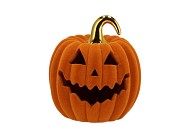 AUTUMN FLOCK SCOTTISH SPICE PUMPKIN FACE LED 17X17X21CM