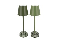 LUCE MAJESTIC GREEN GLASS ON FOOT LED ASS 11X11X33CM