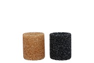 LEXIE WILD BLACK CANDLE HOLDER STRAIGHT 7X7X7CM