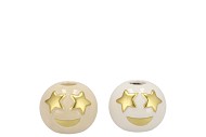 SMILEY COZY SAND CANDLE H 7X6CM