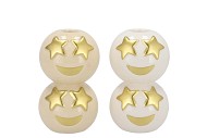 SMILEY COZY SAND CANDLE H BULB 7X12CM NM