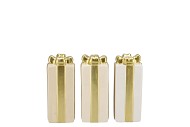 JOY COZY SAND GIFT CANDLE H ASS 6X10CM
