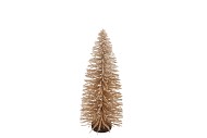 SPARKLE TREE SNOW COZY GOLD 23X12CM