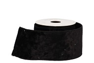 RIBBON VELVET SATIN BLACK 3MX70MM
