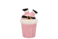 JOLIE JOLLY PINK SANTA JAR 12X11X17CM