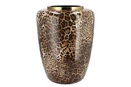 JULIE WILD LEOPARD VASE IRON 33X33X45CM