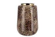 JULIE WILD LEOPARD VASE CILINDER IRON 33X32X40CM