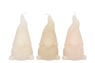 CANDLE FROSTY GNOME COZY SAND MIX 8X15CM