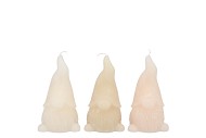 CANDLE FROSTY GNOME COZY SAND MIX 6X10CM
