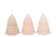 CANDLE FROSTY TREE MAN COZY SAND MIX 9X9CM