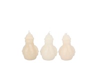 CANDLE FROSTY SNOWMAN COZY SAND MIX 7X10CM