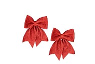 DECO SHINE BOW JOLLY RED 12X13CM PER 2