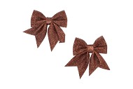 DECO SHINE BOW SCOTTISH COPPER 12X13CM P/2