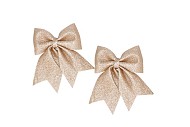 DECO SHINE BOW COZY CHAMPAGNE 19X24CM PER 2