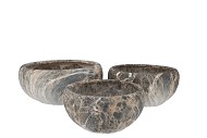 MONTY GREY BOWL S/3 43X18/33X17/27X15CM NM