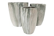 MONTY GREEN POT FLOWER LONG S/3 37X46/31X43/24X40CM NM