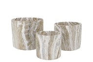 MONTY GREEN POT CILINDER S/3 20X19/18X16/14X13CM NM