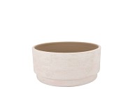 ROMY ECRU BOWL ROUND 24X13CM NM